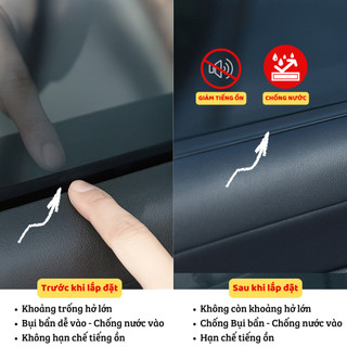 Dải bịt kín khe cửa ô tô cao su chữ L chống nước mưa, hạn chế tiếng ồn, chống bụi bẩn (hiệu quả)