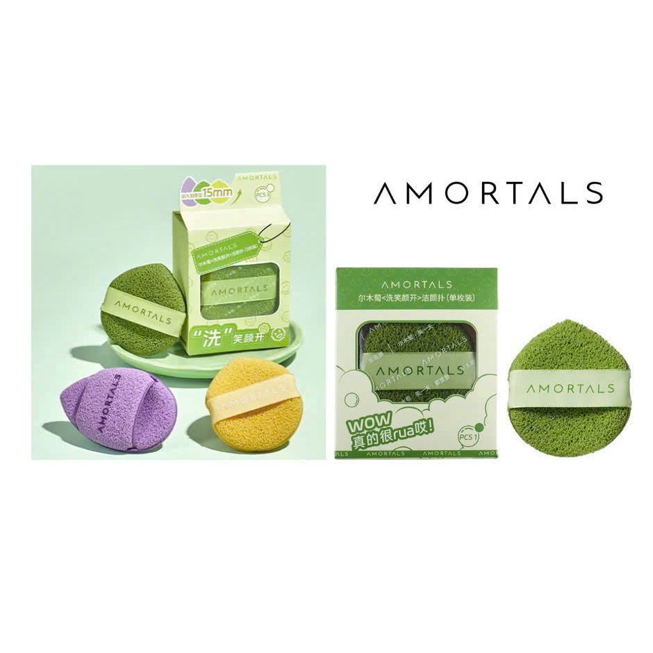 COMBO Hộp 3 Bông Mút Rửa Mặt Amortals