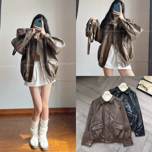 Áo Khoác Da Dáng Rộng Nam Nữ A966