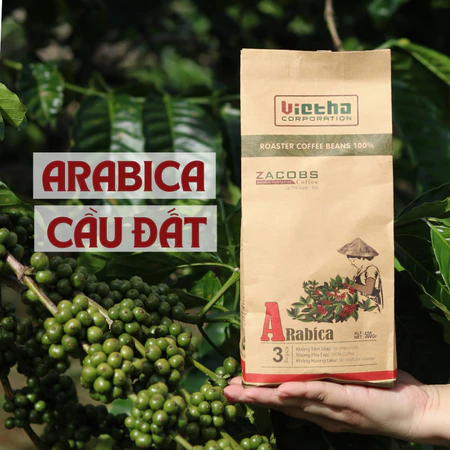 Cà phê hạt rang arabica cầu đất nguyên chất, Cafe nguyên vị không pha tạp chất