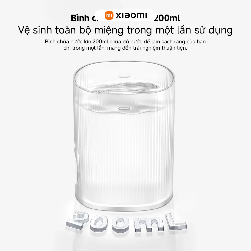 Máy tăm nước Xiaomi Water Flosser 2 BHR9235GL - 3 chế độ tùy chỉnh - Bình chứa nước lớn 200ml - 2 đầu tăm chuyên biệt