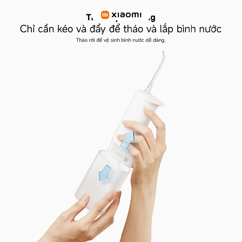 Máy tăm nước Xiaomi Water Flosser 2 BHR9235GL - 3 chế độ tùy chỉnh - Bình chứa nước lớn 200ml - 2 đầu tăm chuyên biệt
