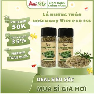 Lá Hương Thảo Rosemary Vipep 25g – Gia Vị Thơm Tự Nhiên, Chuẩn Ẩm Thực Âu