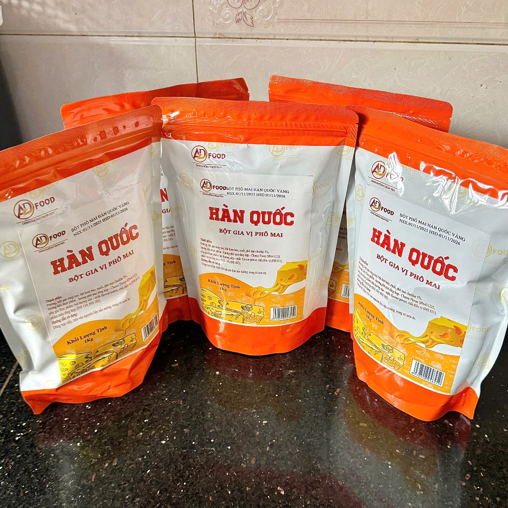 Sỉ 5Kg Bột phô mai Hàn Quốc Vàng ADFOOD – dạng sỉ, phù hợp làm xốt chấm cho khoai và gà chiên