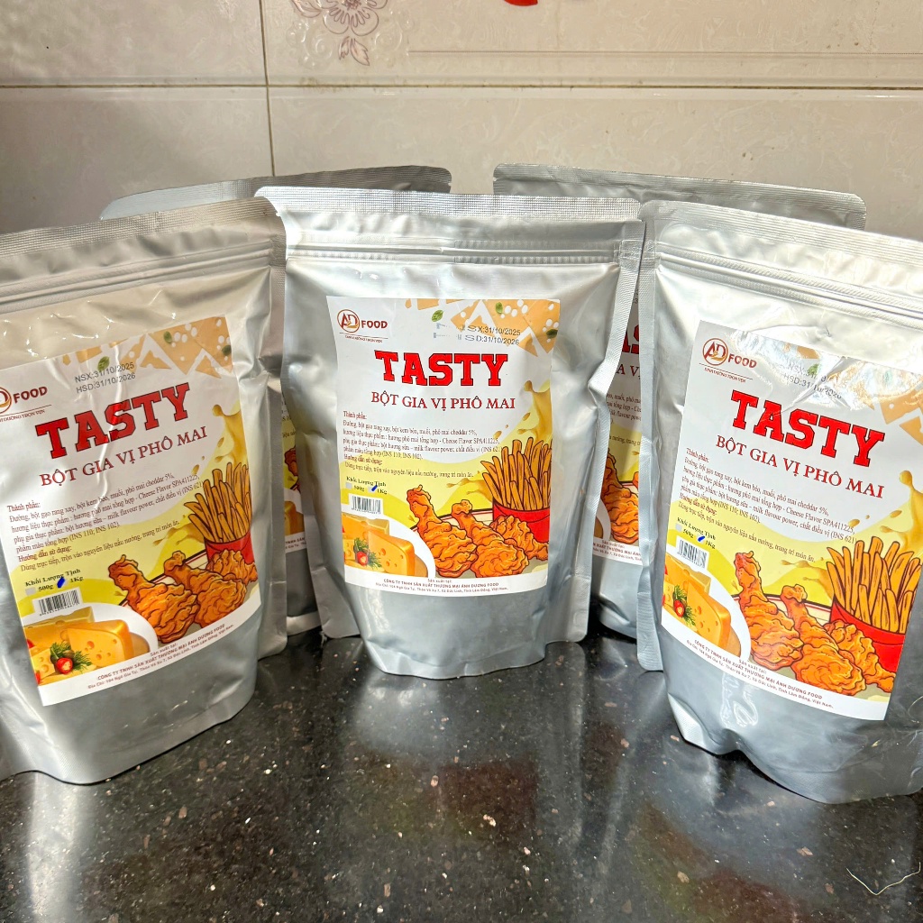 Sỉ 5Kg Bột phô mai Tasty ADFOOD – dùng rắc trực tiếp cho các món chiên, gà rán và trang trí món ăn