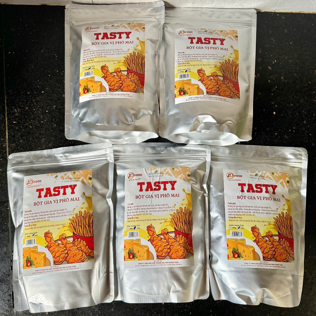 Sỉ 5Kg Bột phô mai Tasty ADFOOD – dùng rắc trực tiếp cho các món chiên, gà rán và trang trí món ăn