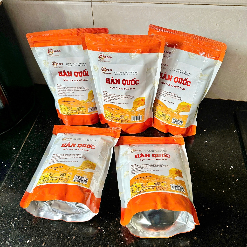 Sỉ 5Kg Bột phô mai Hàn Quốc Hồng ADFOOD – dạng bột mịn, đậm vị phô mai, phù hợp làm xốt chấm cho các món chiên