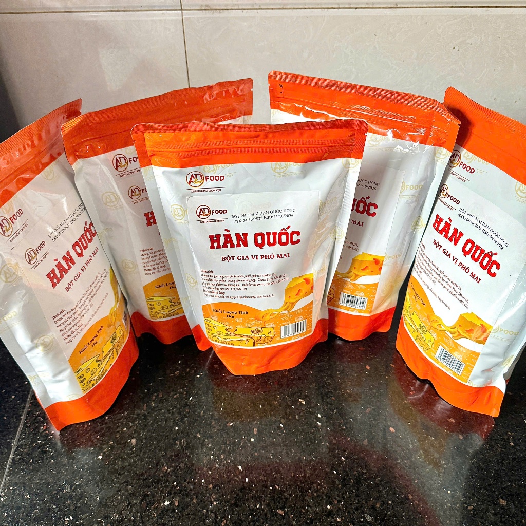 Sỉ 5Kg Bột phô mai Hàn Quốc Hồng ADFOOD – dạng bột mịn, đậm vị phô mai, phù hợp làm xốt chấm cho các món chiên