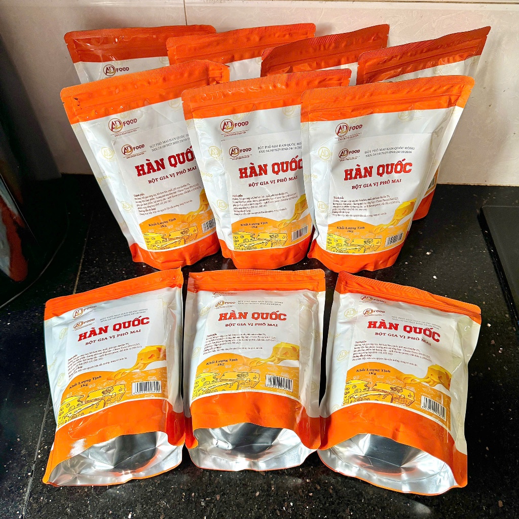 Sỉ 10Kg Bột phô mai Hàn Quốc Hồng ADFOOD – phù hợp làm xốt phô mai, lắc trực tiếp cho các món chiên, gà rán, khoai lang
