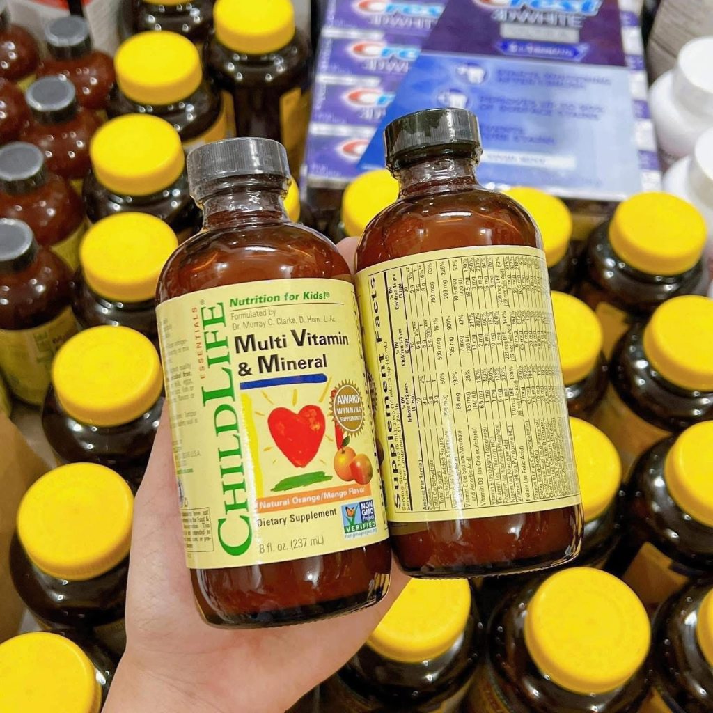 [Hàng Mỹ] Siro bổ sung Vitamin và khoáng chất Childlife Multivitamin & Mineral cho bé