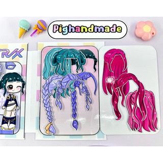 Đồ chơi bóc dán BST thời trang cô gái idol Kpop Demon - Búp bê giấy