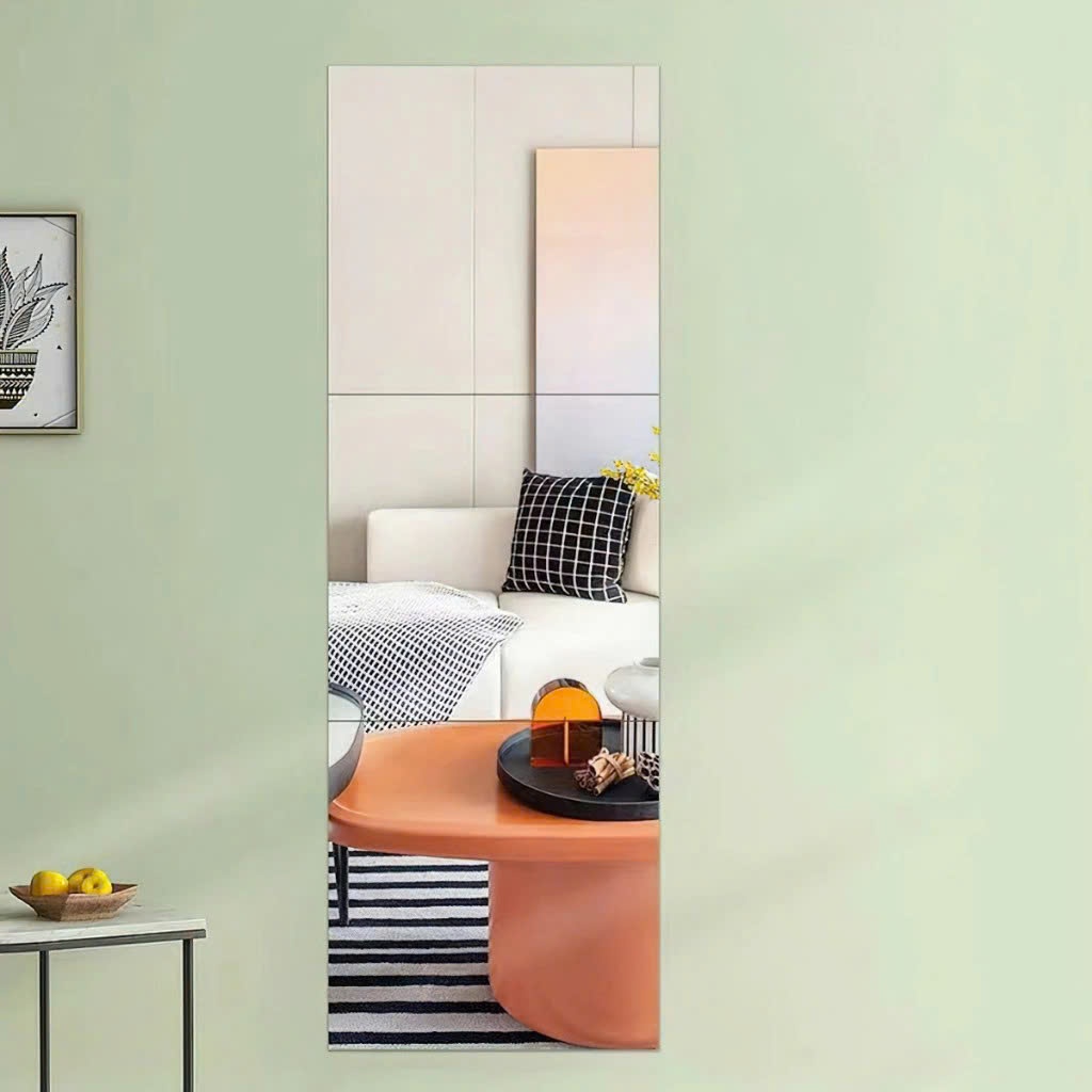 10 GƯƠNG DÁN TƯỜNG HÌNH VUÔNG 30X30CM - Gương Soi Chất Liệu Acrylic Gắn Dán Dễ Dàng,Gương Treo Dán Tường Chống Trầy Xước