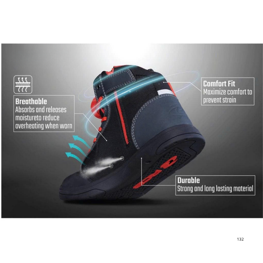 Giày Thể Thao RCB Riding Shoes Đen Đỏ