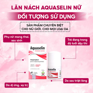 [Combo Em Thơm] Mua 4 hộp Lăn Khử Mùi Cho Nữ AQUASELIN Intensive Women Tặng 01 hộp Bổ Huyết Vinh Gia