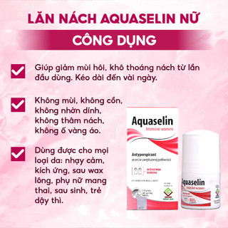 [Combo Em Thơm] Mua 4 hộp Lăn Khử Mùi Cho Nữ AQUASELIN Intensive Women Tặng 01 hộp Bổ Huyết Vinh Gia