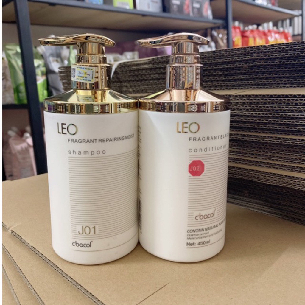 CHÍNH HÃNG Cặp dầu gội xả phục hồi tóc hư tổn siêu mềm mượt tóc LEO PROSEE 450ml