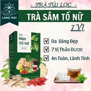 Trà Sâm Tố Nữ Kỳ Tử - Làng Mai - 7 Vị Thảo Dược Hộp 20 gói 5gam