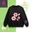 Áo Sweater Bé Gái Nỉ Cotton Ấm Áp, Họa Tiết Cành Hoa Màu Hồng Dễ Thương, Phù Hợp Mùa Lạnh (M 313)