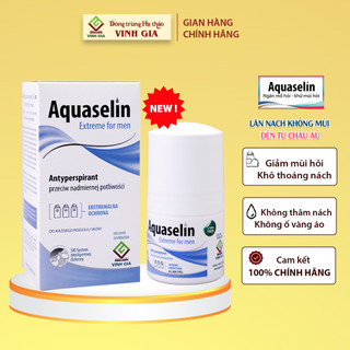 [Combo Anh Trai] Mua 4 hộp Lăn Khử Mùi cho Nam AQUASELIN Extreme For Men + Tặng 01 hộp Kỳ Lực Đơn
