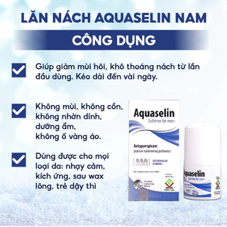 [Combo Anh Trai] Mua 4 hộp Lăn Khử Mùi cho Nam AQUASELIN Extreme For Men + Tặng 01 hộp Kỳ Lực Đơn