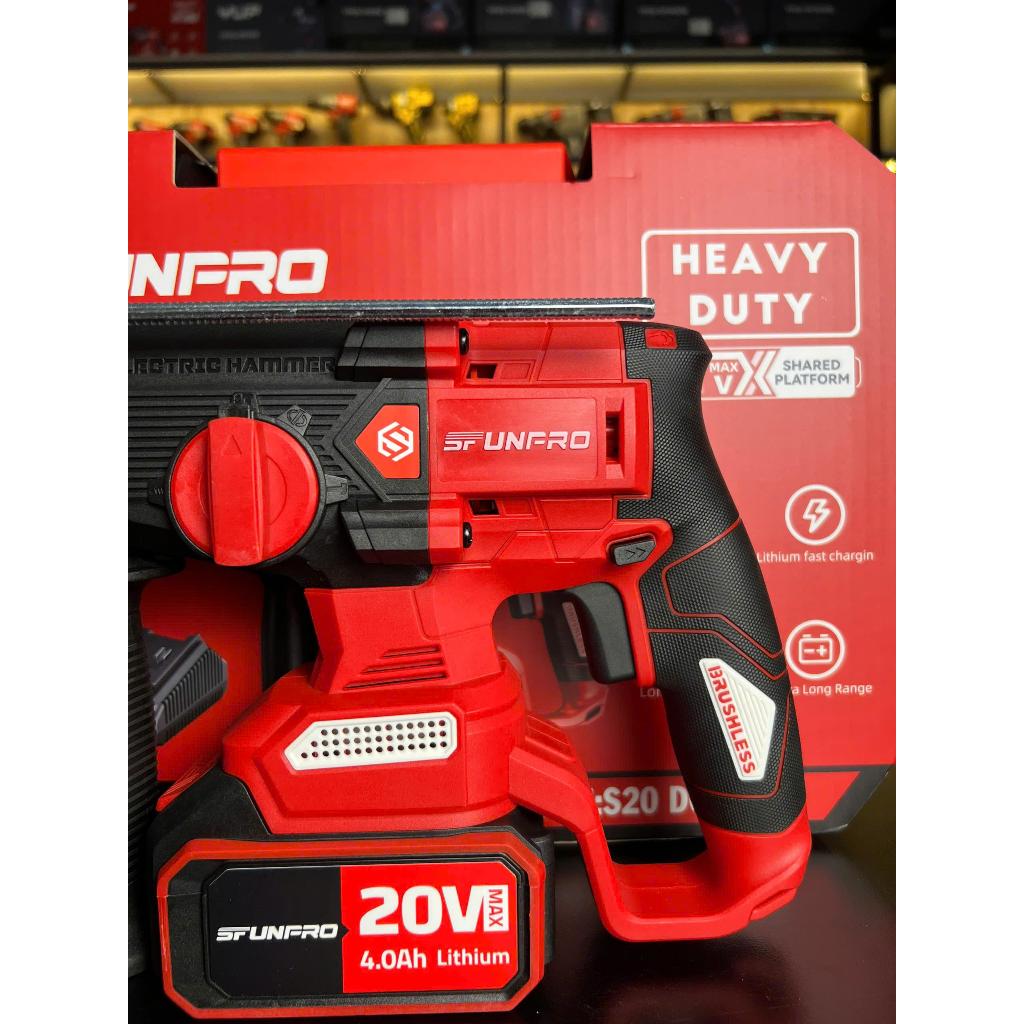 SFUNPRO Máy Khoan Bê Tông 3 Chức Năng 2.5J Pin 21V / S20 DCD26A Chân Phổ Thông Công Nghệ Kickback