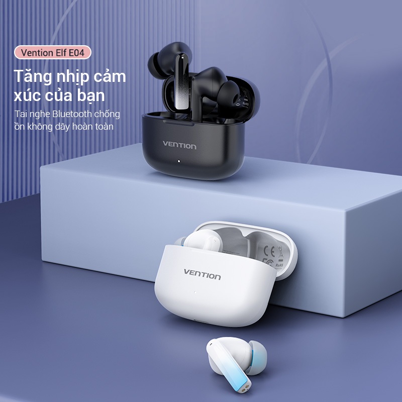 Tai Nghe Bluetooth 5.3 Vention 2480MHz Kết Nối Ổn Định Độ Trễ Thấp, Âm Thanh Hi Fi Sống Động, Pin Siêu Bền Lên Tới 24h