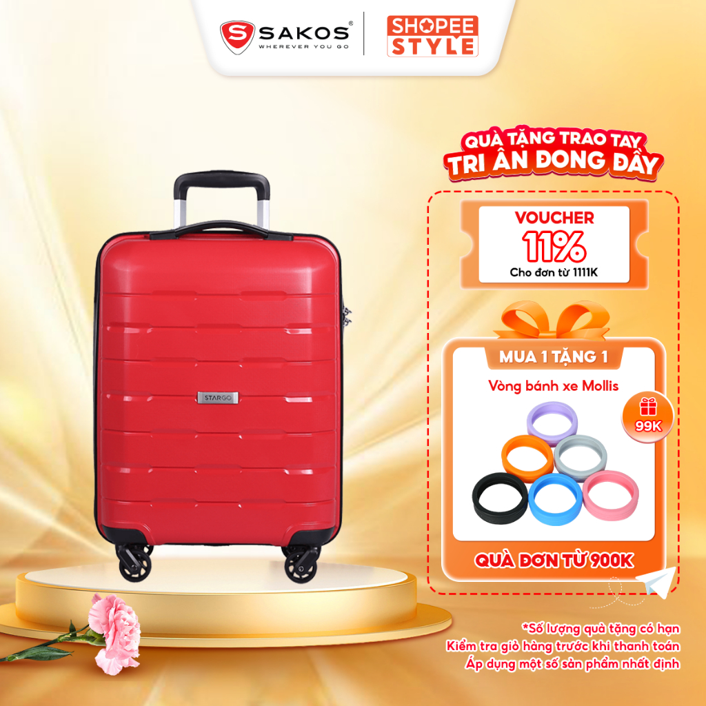 Vali Kéo Nhựa Du Lịch STARGO TOPAZ Z22 - Size S (20inch)/ Xách Tay (Cabin) - Khóa TSA - Nhựa PP