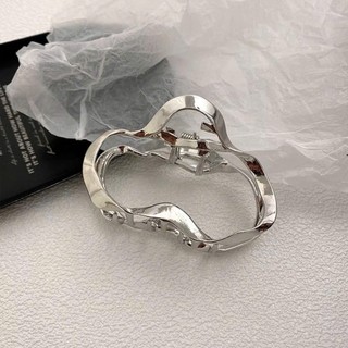 kẹp tóc nhựa màu bạc cao cấp phong cách K1