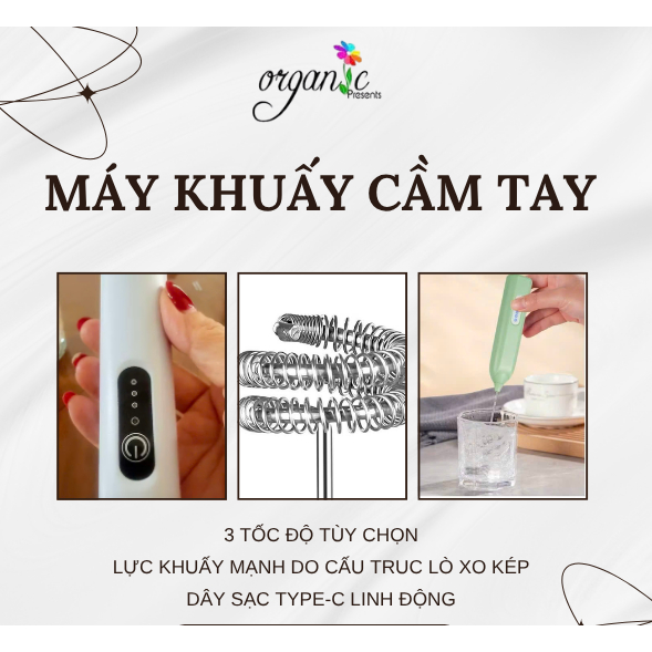 MÁY KHUẤY 3 TỐC ĐỘ - DÙNG SẠC TYPE-C