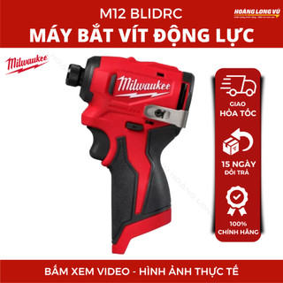 Máy bắt vít động lực Milwaukee M12 BLIDRC nhỏ gọn, động cơ không chổi than, lực mạnh, pin bền