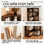 Kệ Sách Gỗ Tự Nhiên 4 Tầng 40cm - Gỗ Óc Chó - Chất Liệu 100% Gỗ Tự Nhiên - Tấm Ván Dày- Chống Mốc — ảnh 2