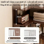 Kệ Sách Gỗ Tự Nhiên 4 Tầng 40cm - Gỗ Óc Chó - Chất Liệu 100% Gỗ Tự Nhiên - Tấm Ván Dày- Chống Mốc — ảnh 4