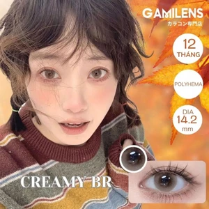 Kính áp tròng CREAMY BROWN 14.2mm 12 Tháng HOT DOUYIN Gamilens