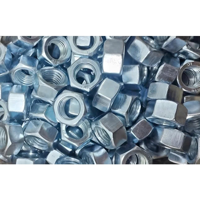 Đai ốc lục giác thép mạ kẽm nhiều kích cỡ