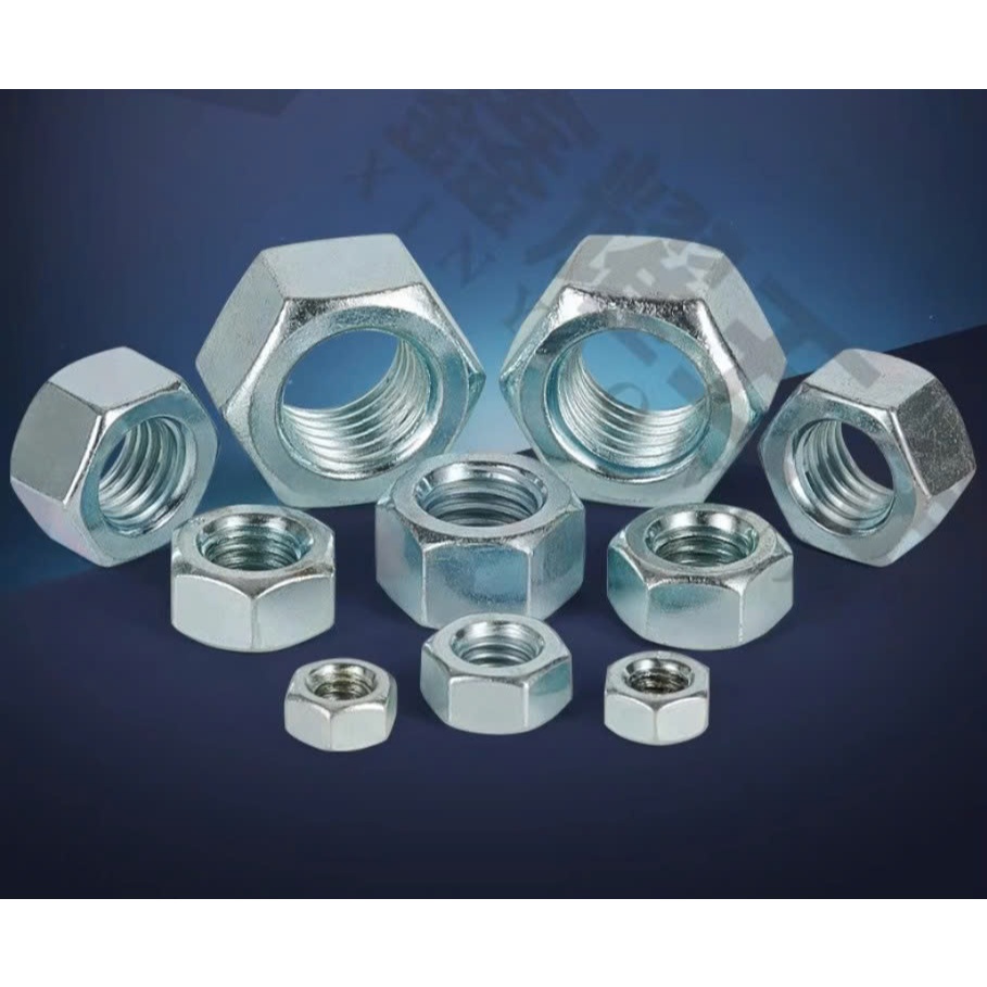 Đai ốc lục giác thép mạ kẽm nhiều kích cỡ