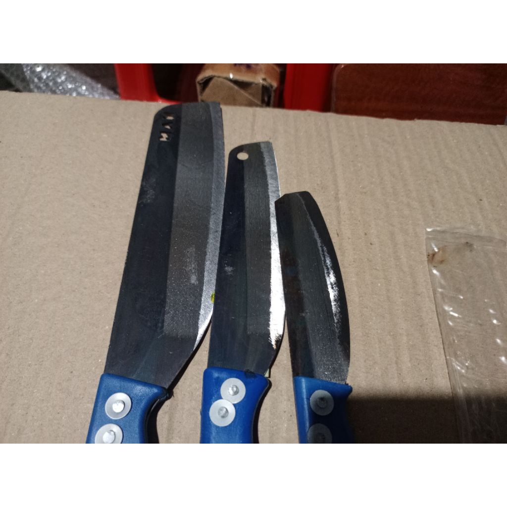 Combo 3 Con Dao Thái Thịt Cán Xanh Siêu Bén Siên Bền