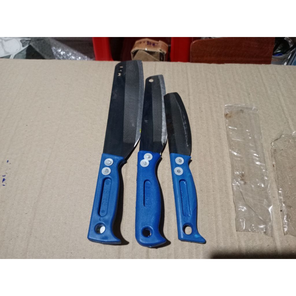 Combo 3 Con Dao Thái Thịt Cán Xanh Siêu Bén Siên Bền