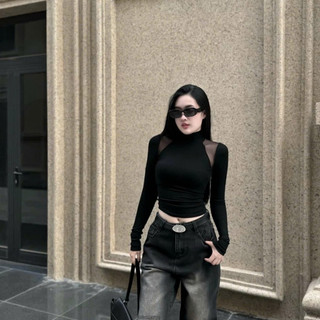 Áo Zip Nót Nỉ Phối Lưới Bên Vai Dáng Đẹp Chất Mềm Mại Nữ Thời Trang