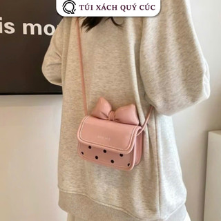 ( Mở Bán ) Túi Mini Đeo Chéo Nơ Chấm Bi Túi Vuông Nhỏ Đẹp Thời Trang Hàn Quốc Cho Mẹ và Bé MN03