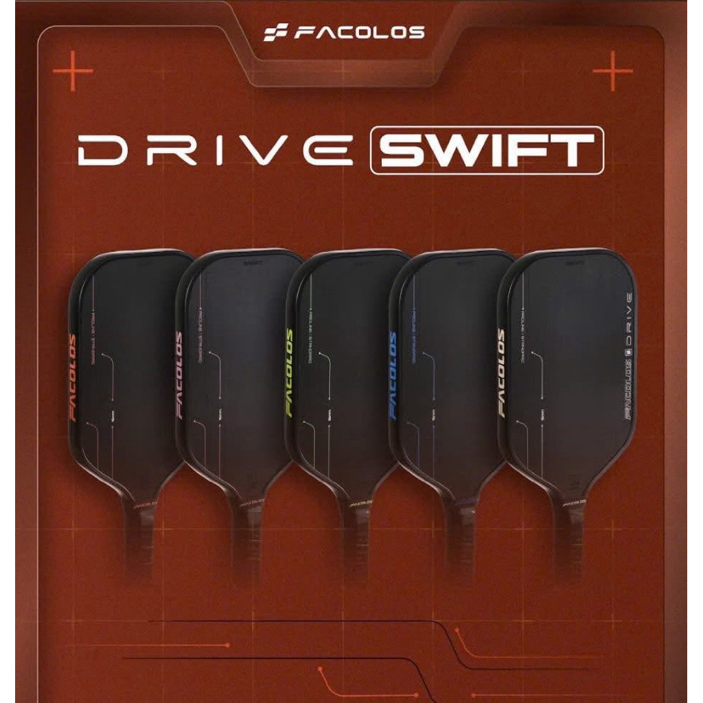 ✅ [Giao Hoả Tốc] Vợt pickleball Facolos Drive Swift Standard (16MM) mặt vợt 3 lớp Carbon tăng độ đàn hồi và trợ lựcp