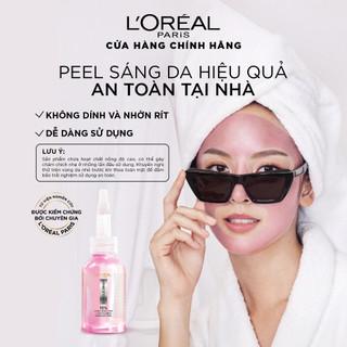 Bộ dưỡng chất peel sáng da 25ml, kem dưỡng ngày chống rãnh nhăn lão hóa sớm Revitalift HA Line L'Oreal Paris 15mlx2