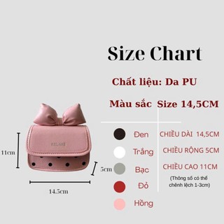 ( Mở Bán ) Túi Mini Đeo Chéo Nơ Chấm Bi Túi Vuông Nhỏ Đẹp Thời Trang Hàn Quốc Cho Mẹ và Bé MN03