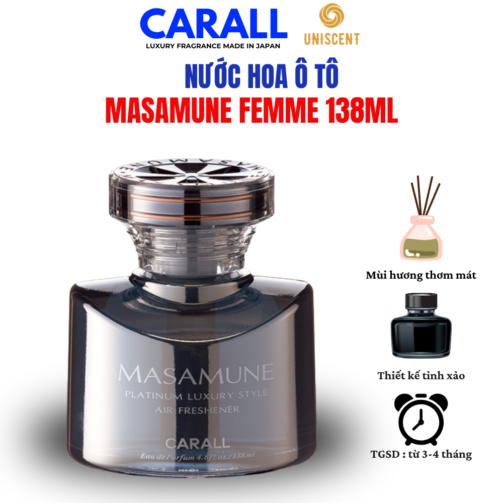 Nước Hoa Ô Tô CARALL - Nước Hoa Ô Tô Cao Cấp - Masamune Platinum Femme & Platinum Shower 138ml