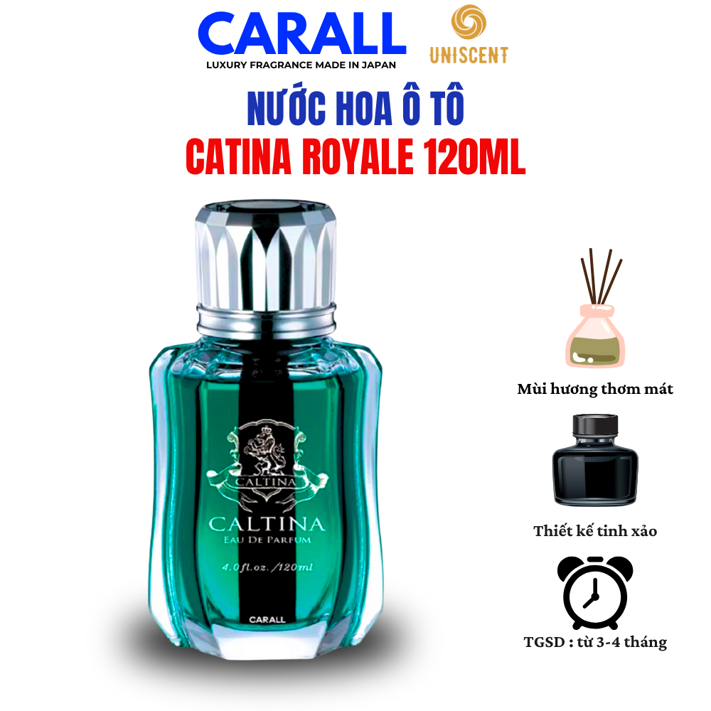 Nước Hoa Ô Tô Hương Bạc Hà Mát Lạnh/ Hoa Hồng/ Đại Dương CARALL-Caltina Royale 120ml