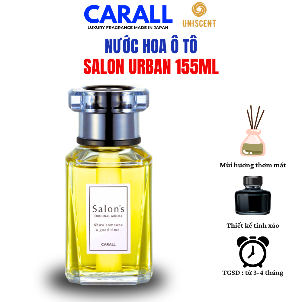 Nước Hoa Ô Tô Mùi Cam Sả/ Chanh Sả- Salon Urban 155ml CARALL Made In Japan 160ml