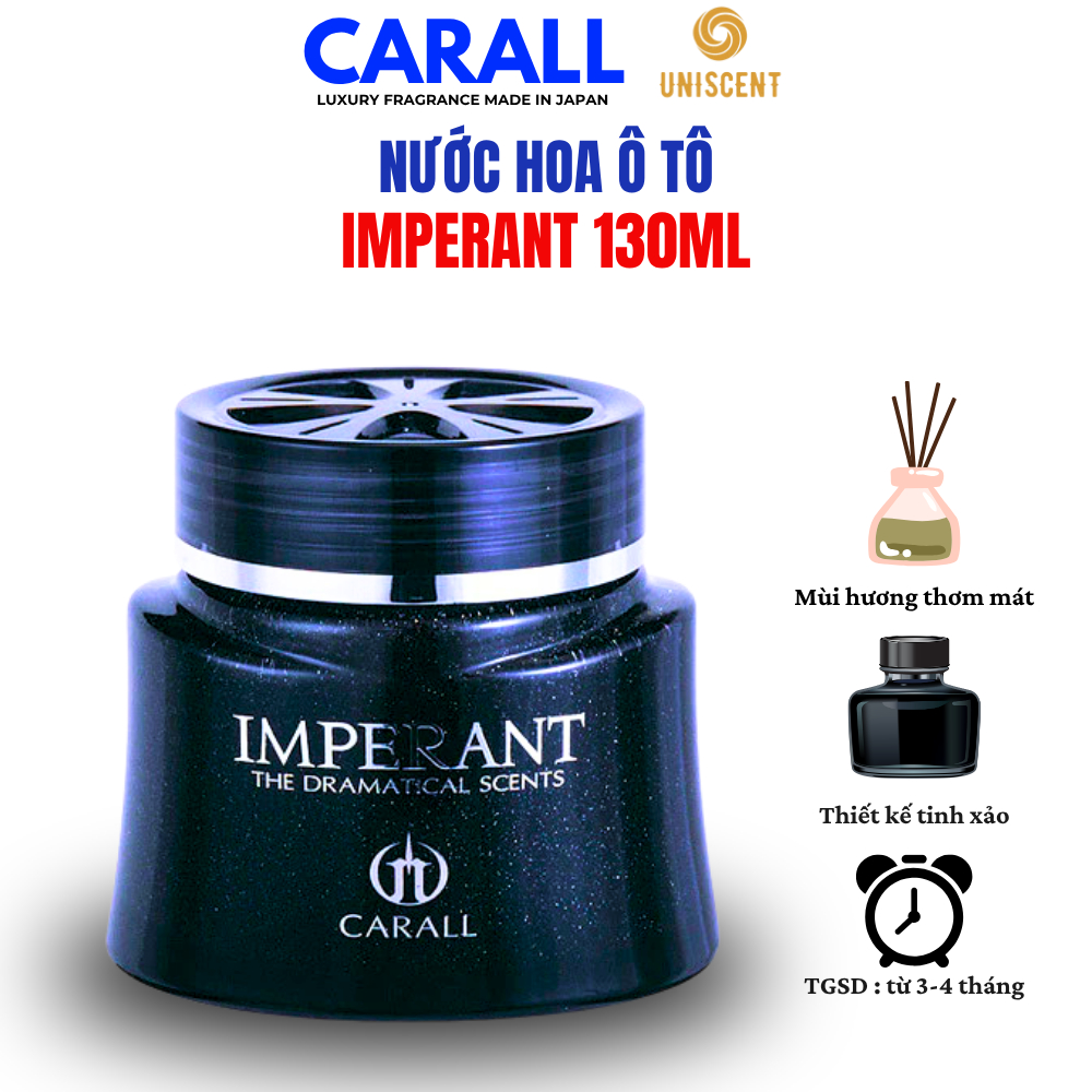 Nước Hoa Ô Tô CARALL - Nước Hoa Ô Tô Cao Cấp IMPERANT PlatinumShower/WhiteMusk/RogueBerry 130ml(GEL)