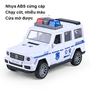 Đồ chơi mô hình xe cảnh sát Merrcedes GR700S bằng nhựa, mở được các cửa chạy đà quán tính, nhiều màu