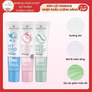 Kem lót Essence Pore Less Partner Primer dưỡng ẩm làm mờ lỗ chân lông giảm mẩn đỏ 30ml - Bebeau