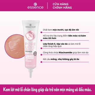 Kem lót Essence Pore Less Partner Primer dưỡng ẩm làm mờ lỗ chân lông giảm mẩn đỏ 30ml - Bebeau