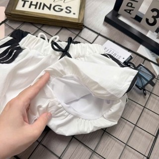Quần Đùi Bí Kẻ Sọc Lưng Thun Co Giãn Thoáng Mát Quần Short Nữ Phối Sọc Năng Động QU05 RUSY